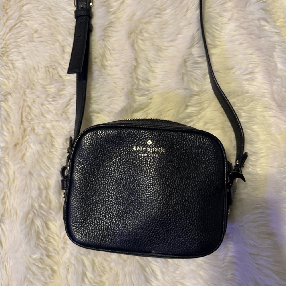 Kate Spade Black Pebble Leather Crossbody Bag